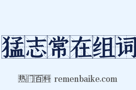 猛志常在组词是什么意思的图片